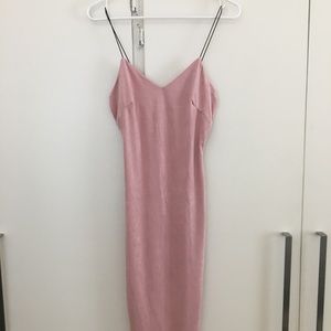 Faux suede dress